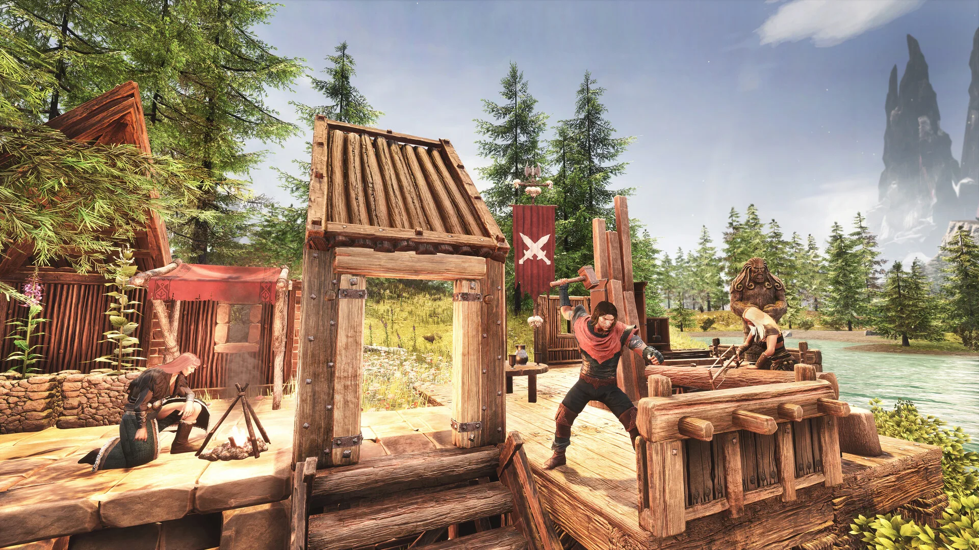 Conan Exiles - Construction de base et combat